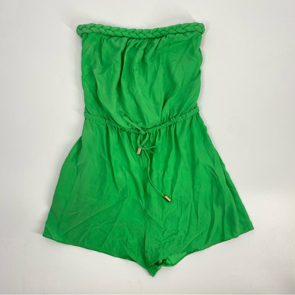 Alice & Trixie Green Silk Romper